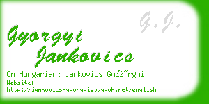 gyorgyi jankovics business card